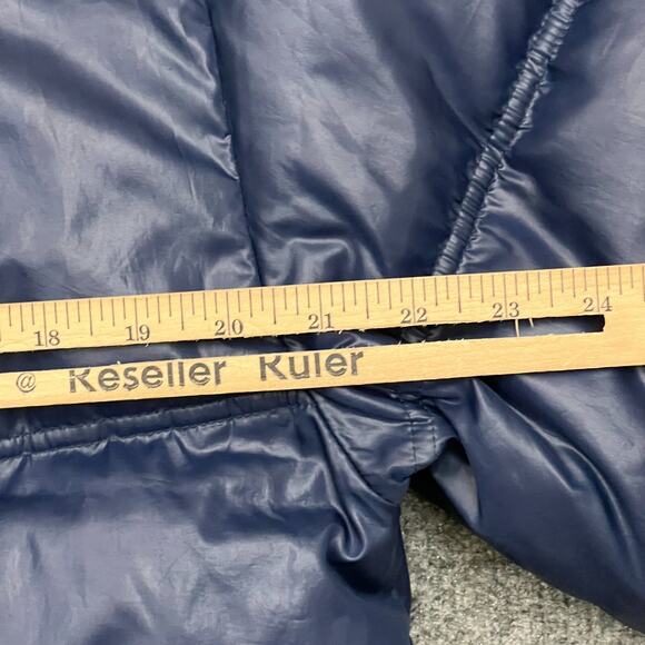 Adidas Puffer Jacket Men's L Blue Adiwarm Down Mock Neck Pockets Full Zip - Picture 12 of 13